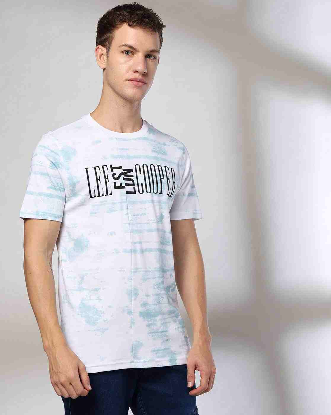 Lee Cooper | Men Typographic Print Regular Fit T-Shirt|1