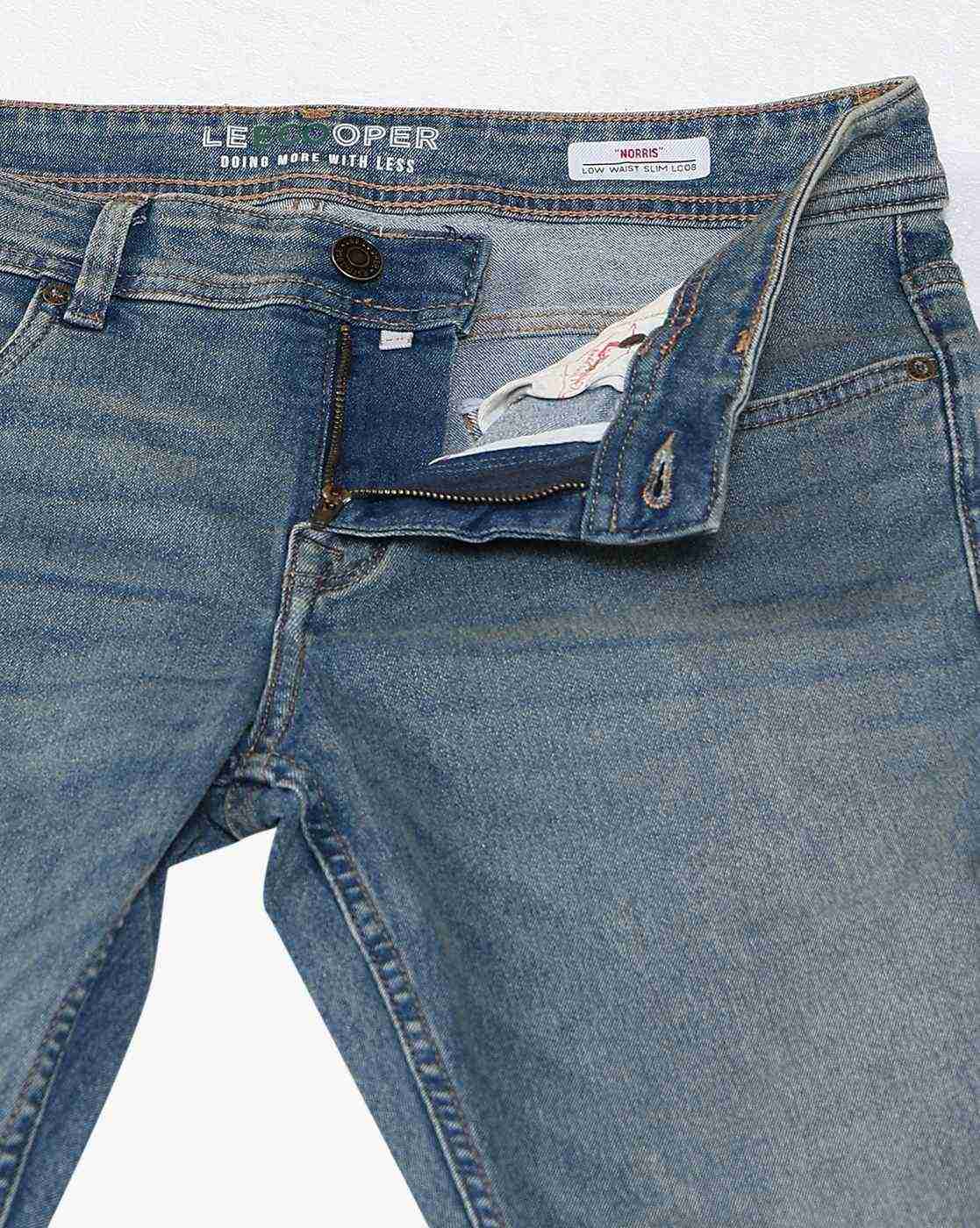 Lee Cooper | Men Lightly Washed Slim Fit Jeans|5