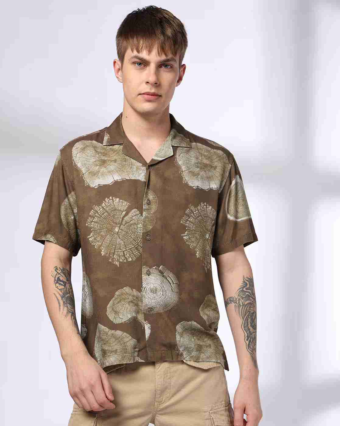 Men Printed Relaxed Fit Resort Shirt
