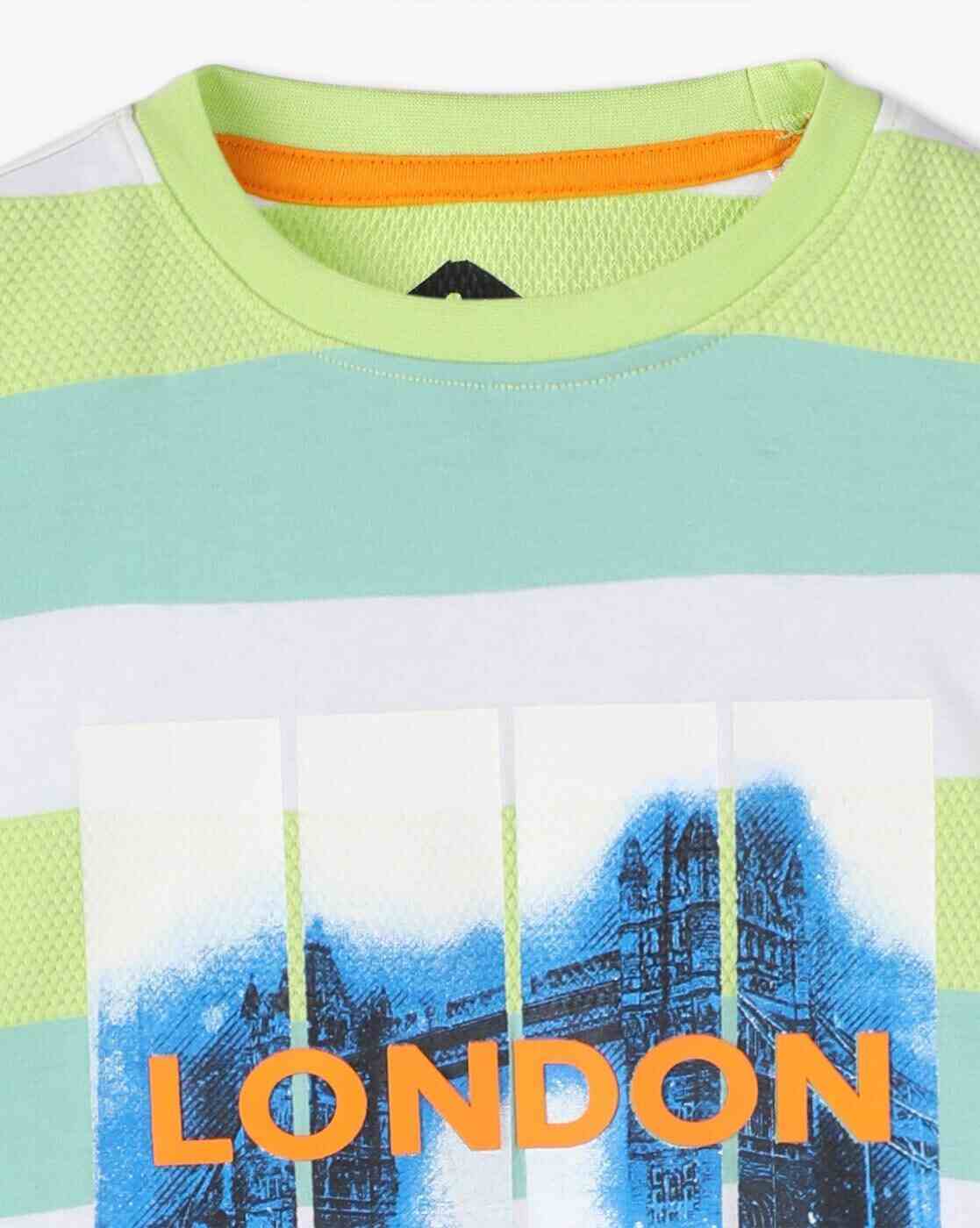 Lee Cooper | Boys Striped Crew-Neck T-Shirt|2