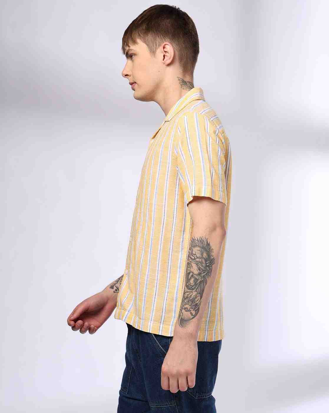 Lee Cooper | Men Striped Relaxed Fit Resort Shirt|0