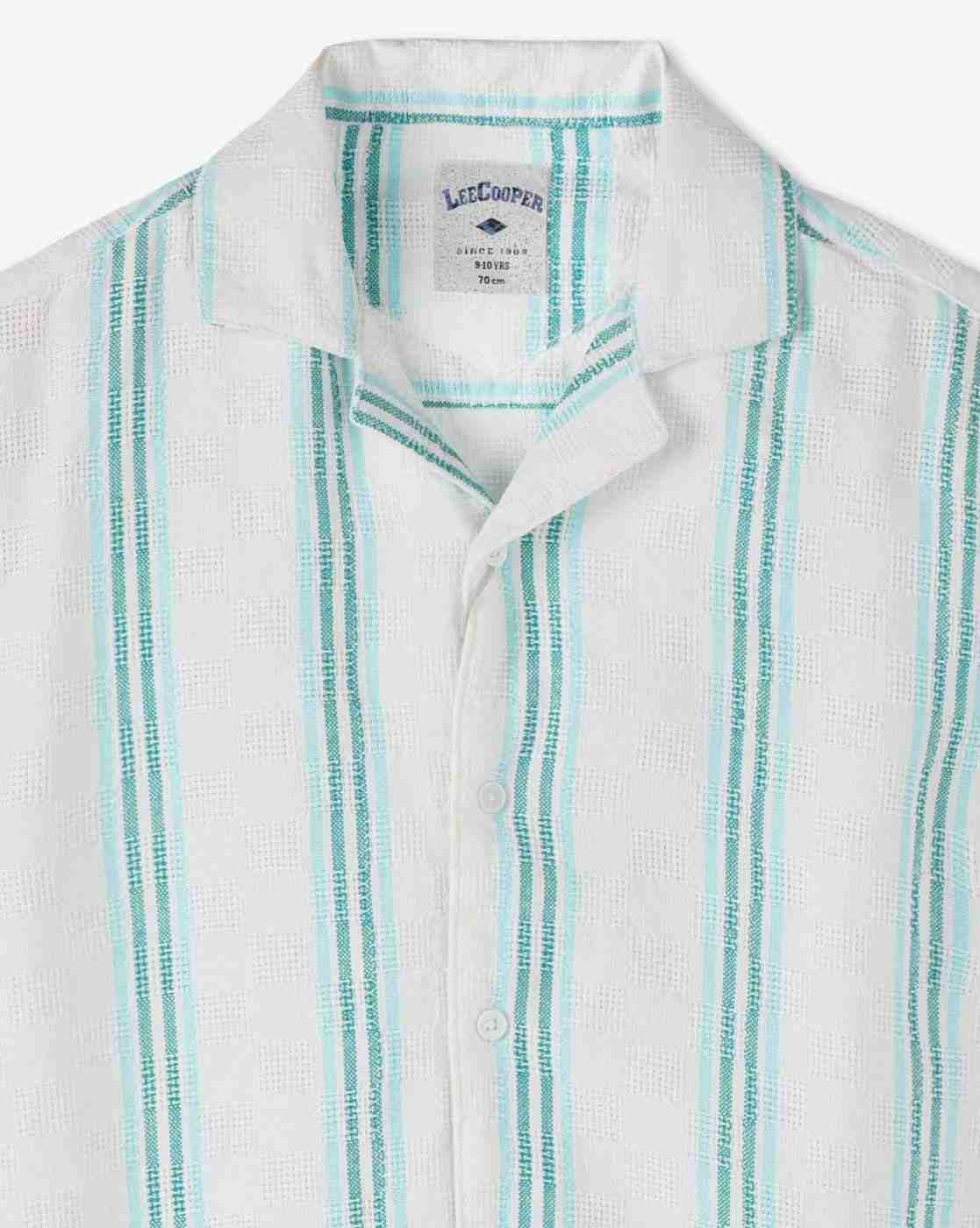Lee Cooper | Boys Striped Relaxed Fit Shirt|2