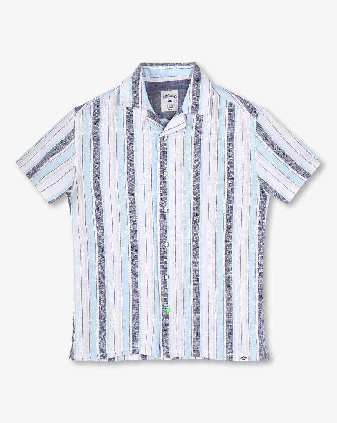 Lee Cooper | Boys Striped Cotton Shirt|0