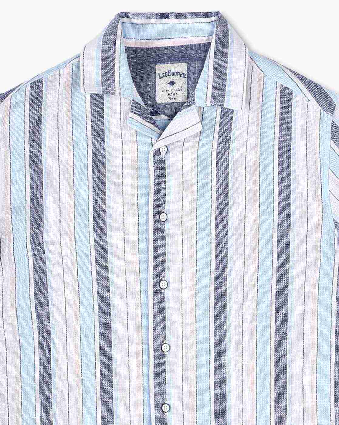 Lee Cooper | Boys Striped Cotton Shirt|2