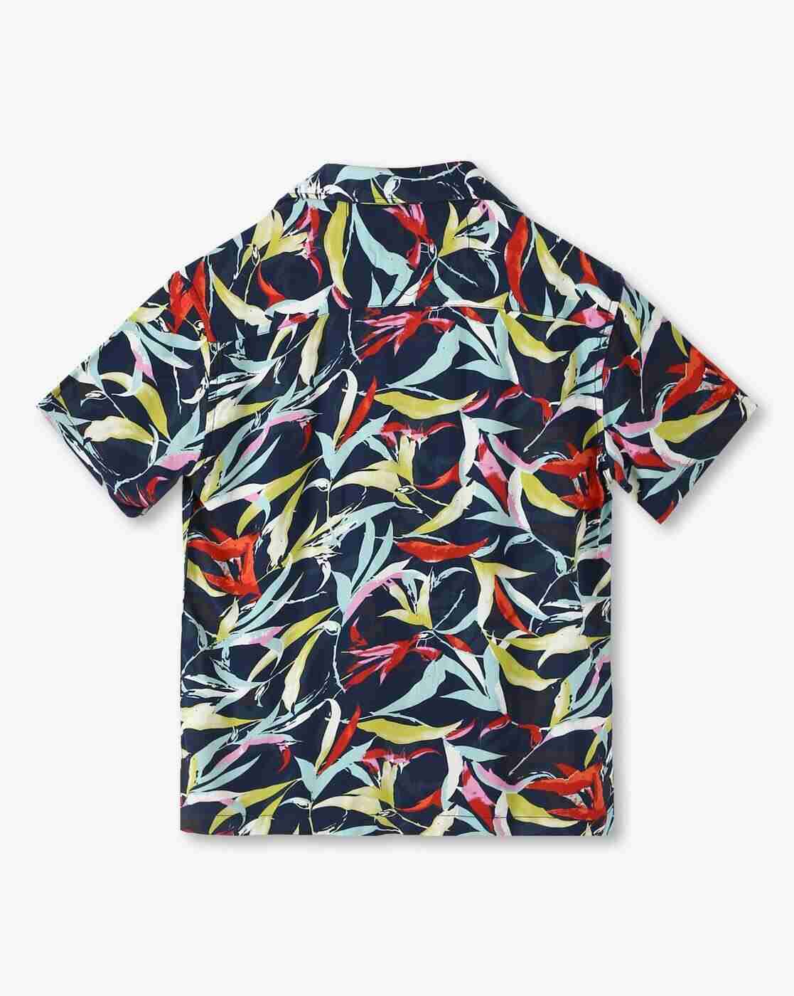 Lee Cooper | Boys Leaf Print Relaxed Fit Shirt|1
