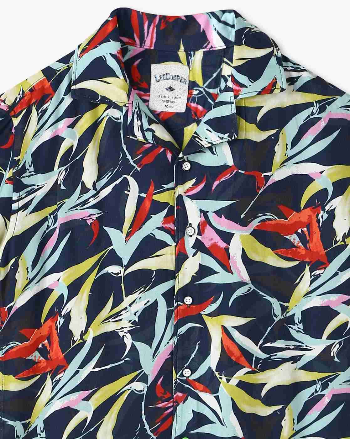 Lee Cooper | Boys Leaf Print Relaxed Fit Shirt|2