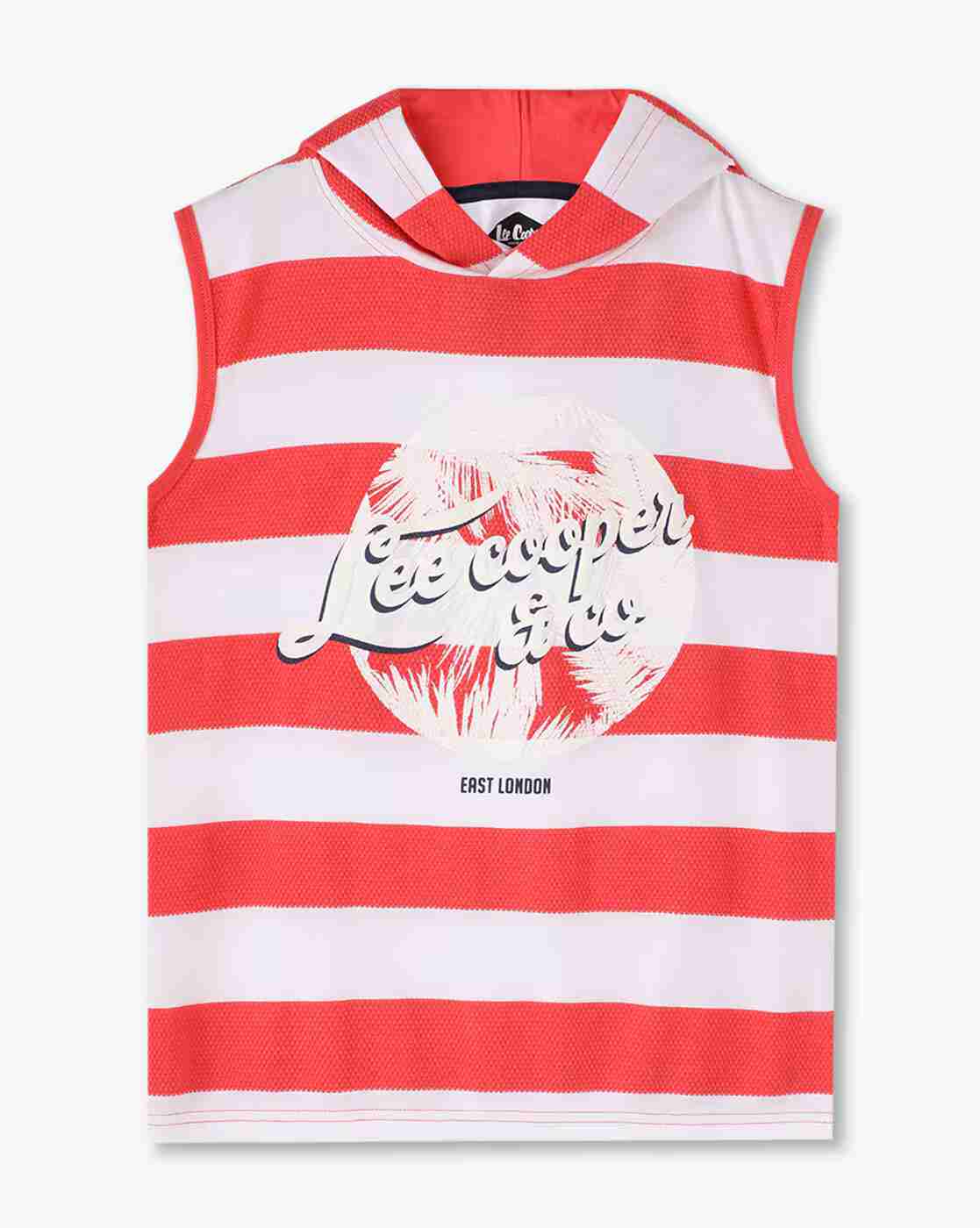 Lee Cooper | Boys Striped Regular Fit Hooded T-Shirt|0