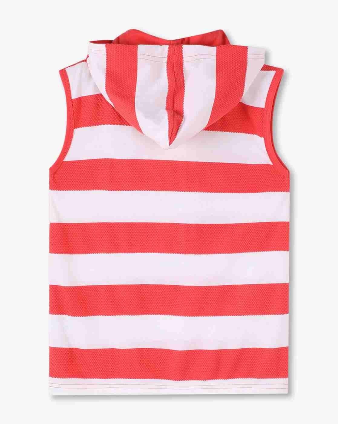 Lee Cooper | Boys Striped Regular Fit Hooded T-Shirt|1