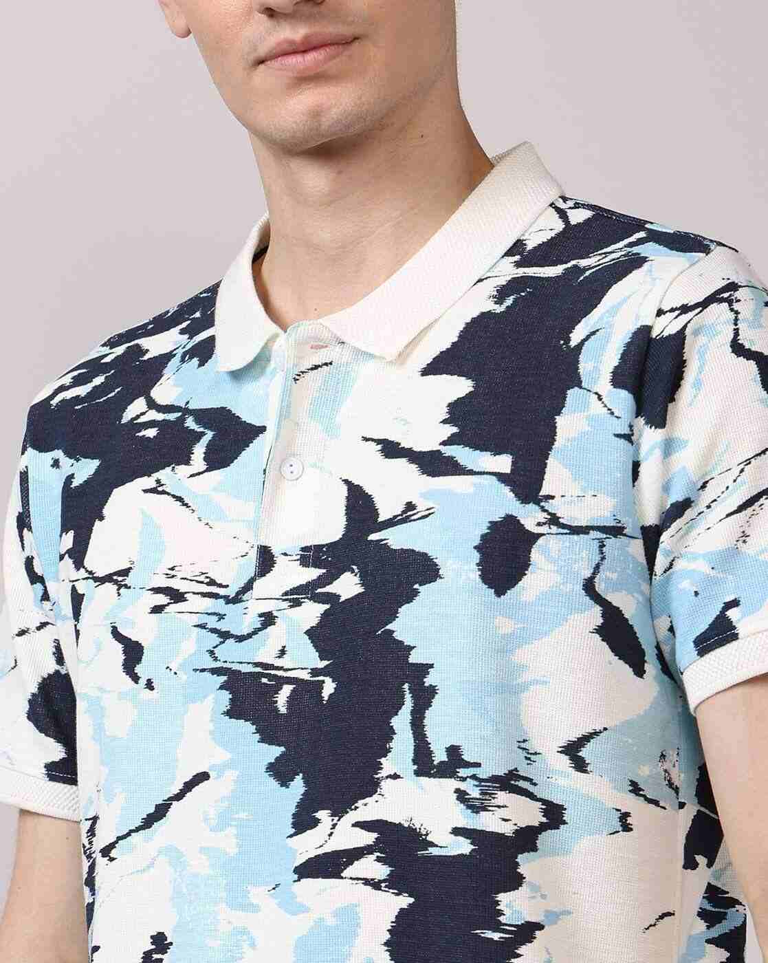 Lee Cooper | Men Printed Regular Fit Polo T-Shirt|4