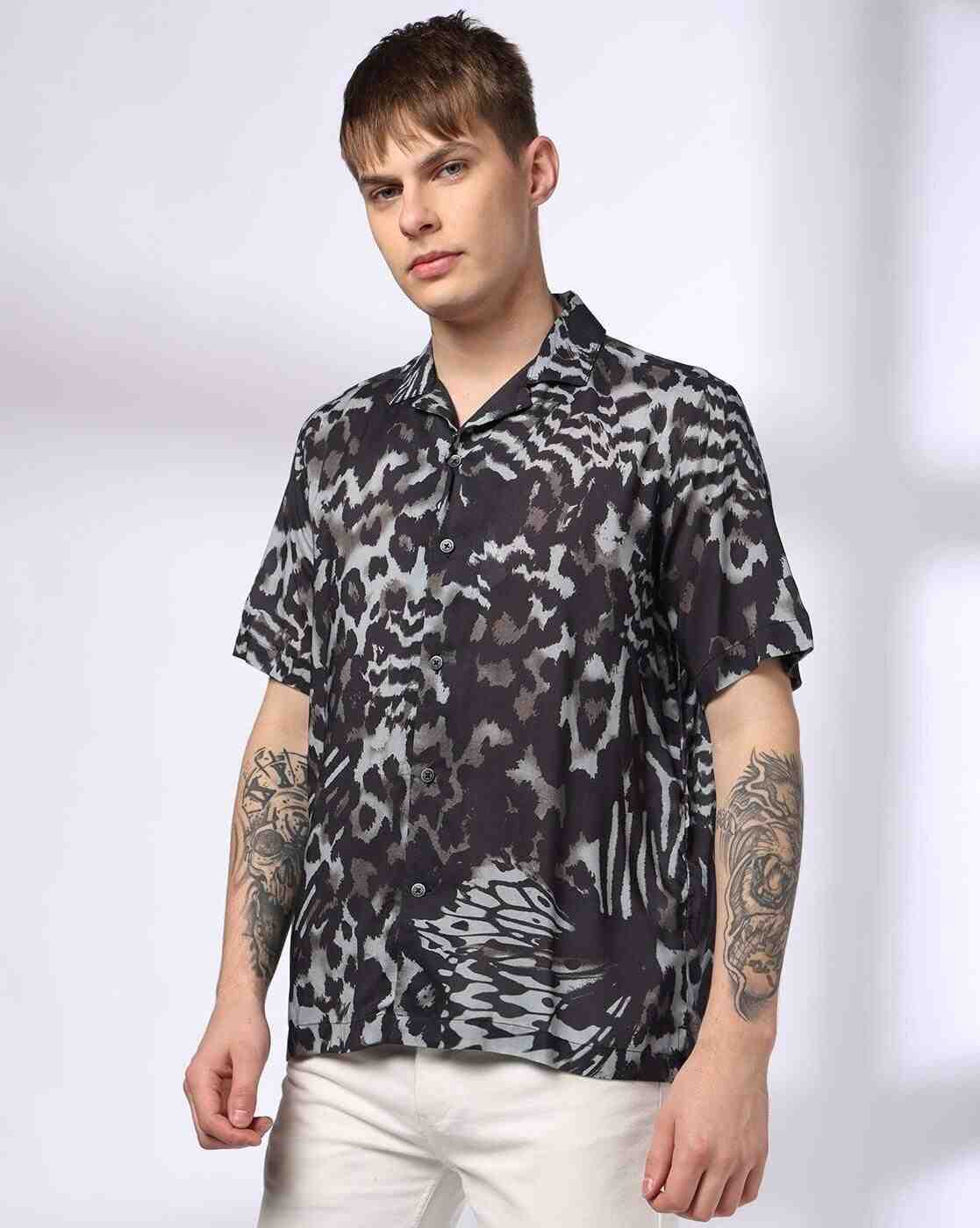 Lee Cooper | Men Animal Print Relaxed Fit Resort Shirt|3