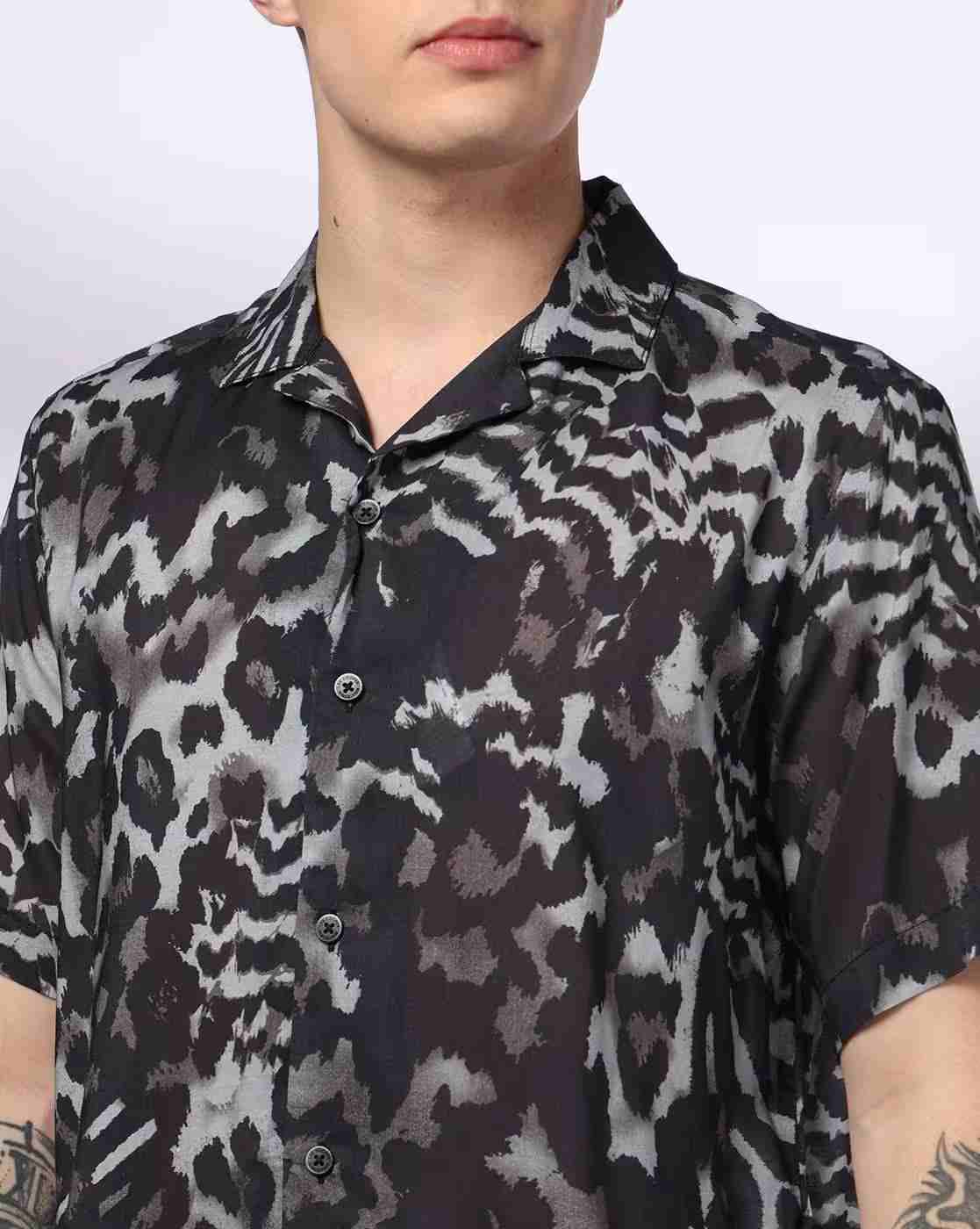 Lee Cooper | Men Animal Print Relaxed Fit Resort Shirt|4