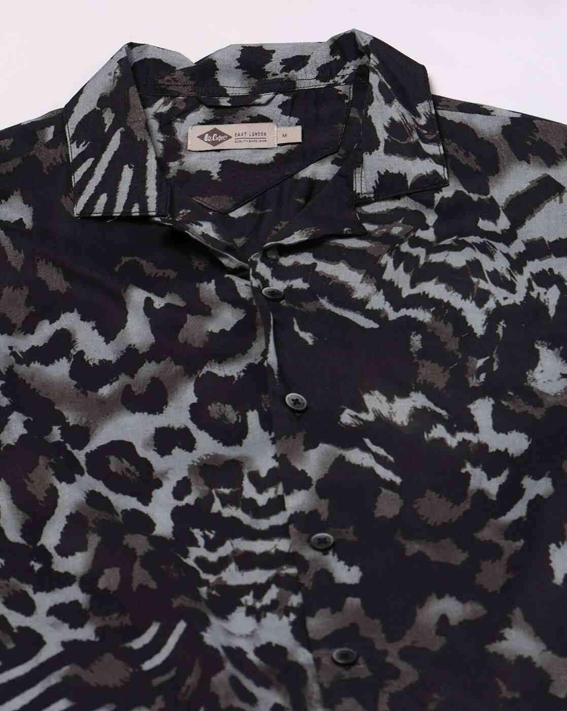 Lee Cooper | Men Animal Print Relaxed Fit Resort Shirt|5