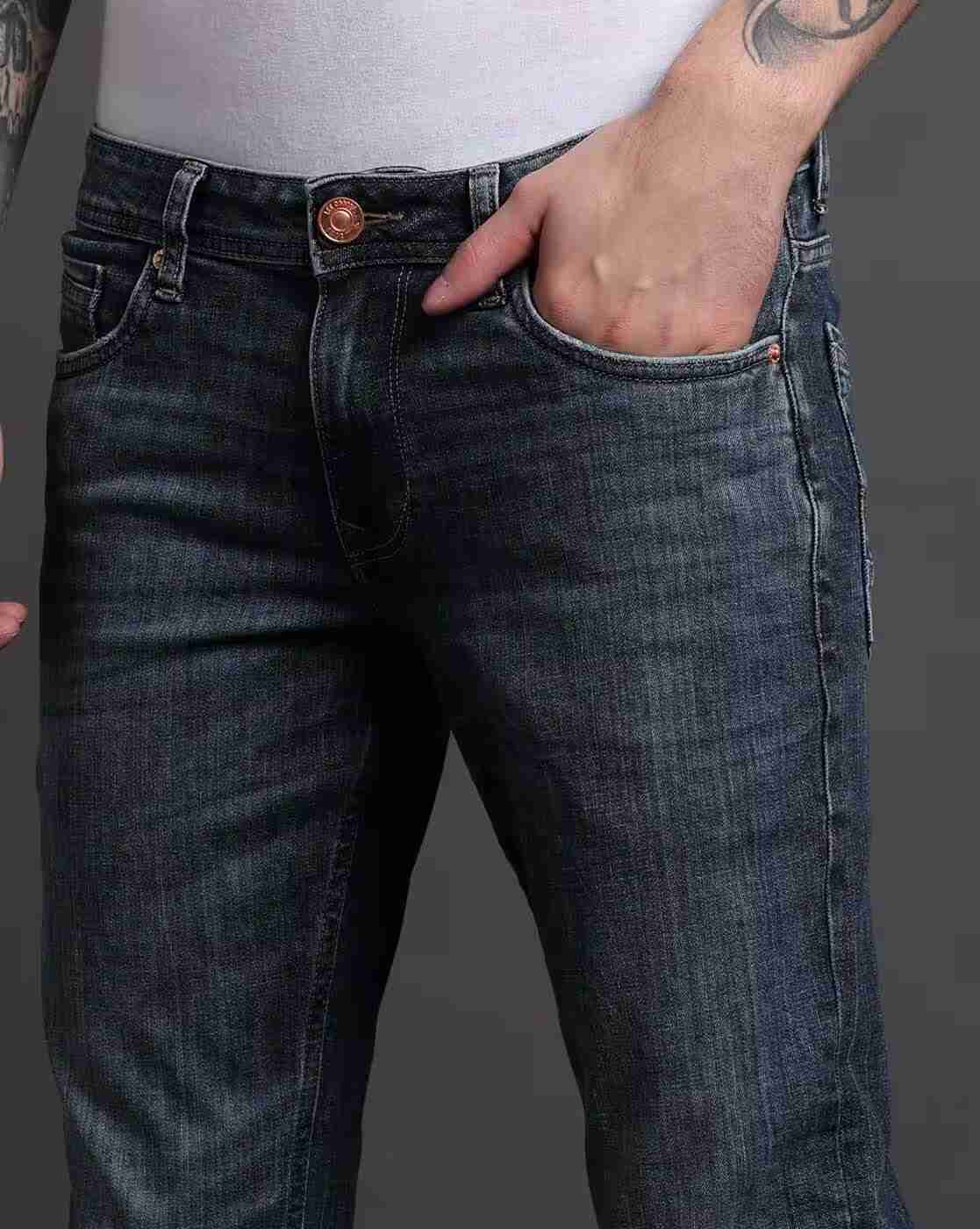 Lee Cooper | Men Lightly Washed Slim Fit Jeans|4
