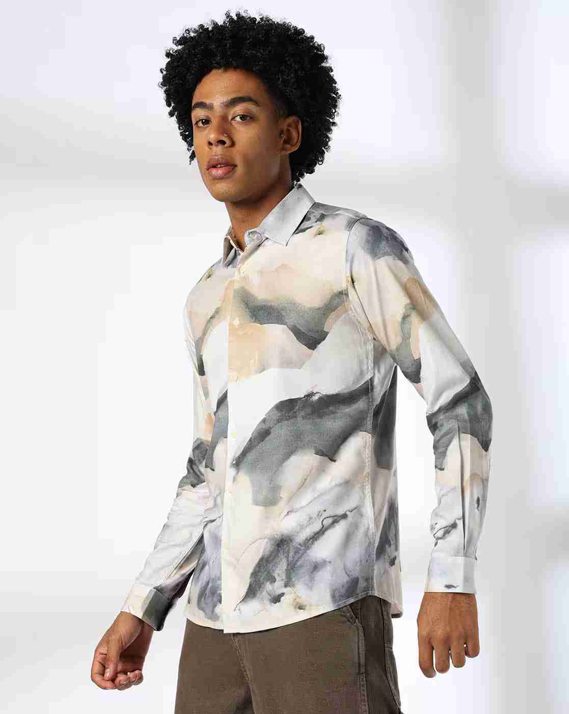 Lee Cooper | Men All-Over Print Regular Fit Shirt|1