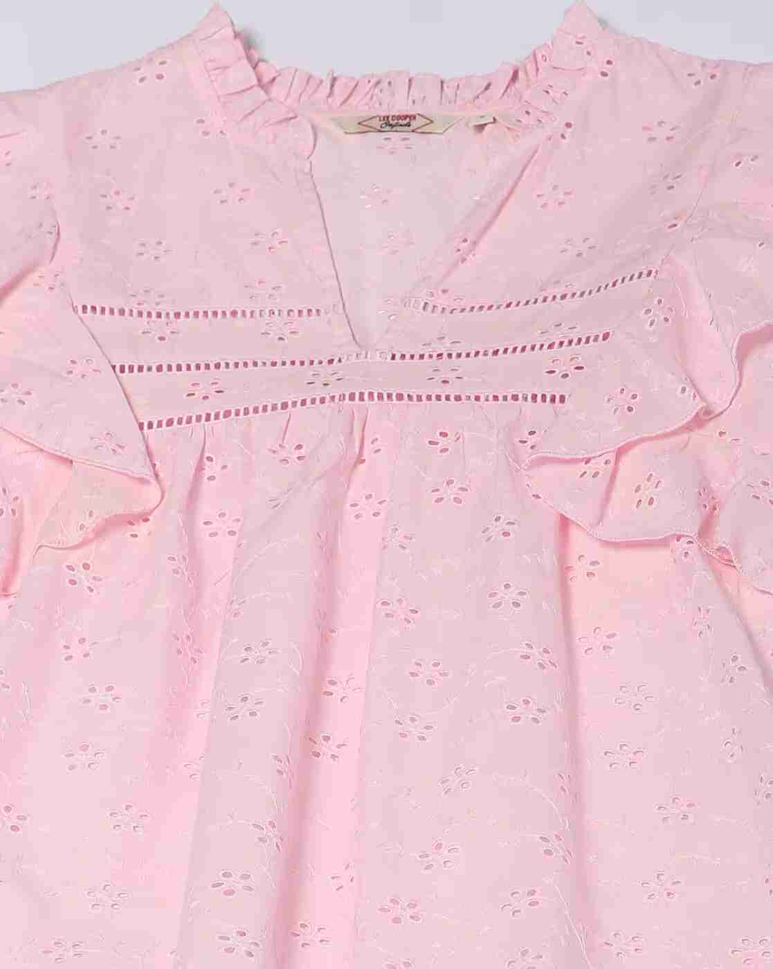 Lee Cooper | Schiffli blouse, pink, xs|4