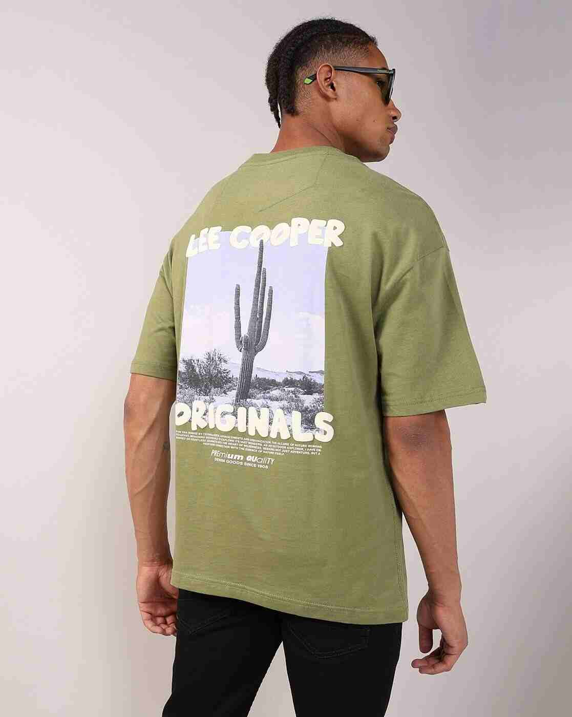 Men Graphic Print Oversized Crew-Neck T-Shirt