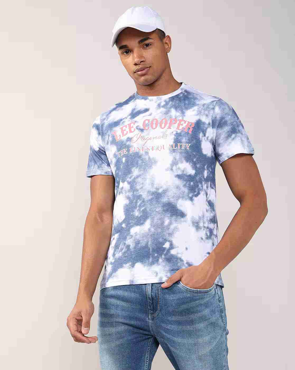 Lee Cooper | Men Tie & Dye Relaxed Fit Crew-Neck T-Shirt|0