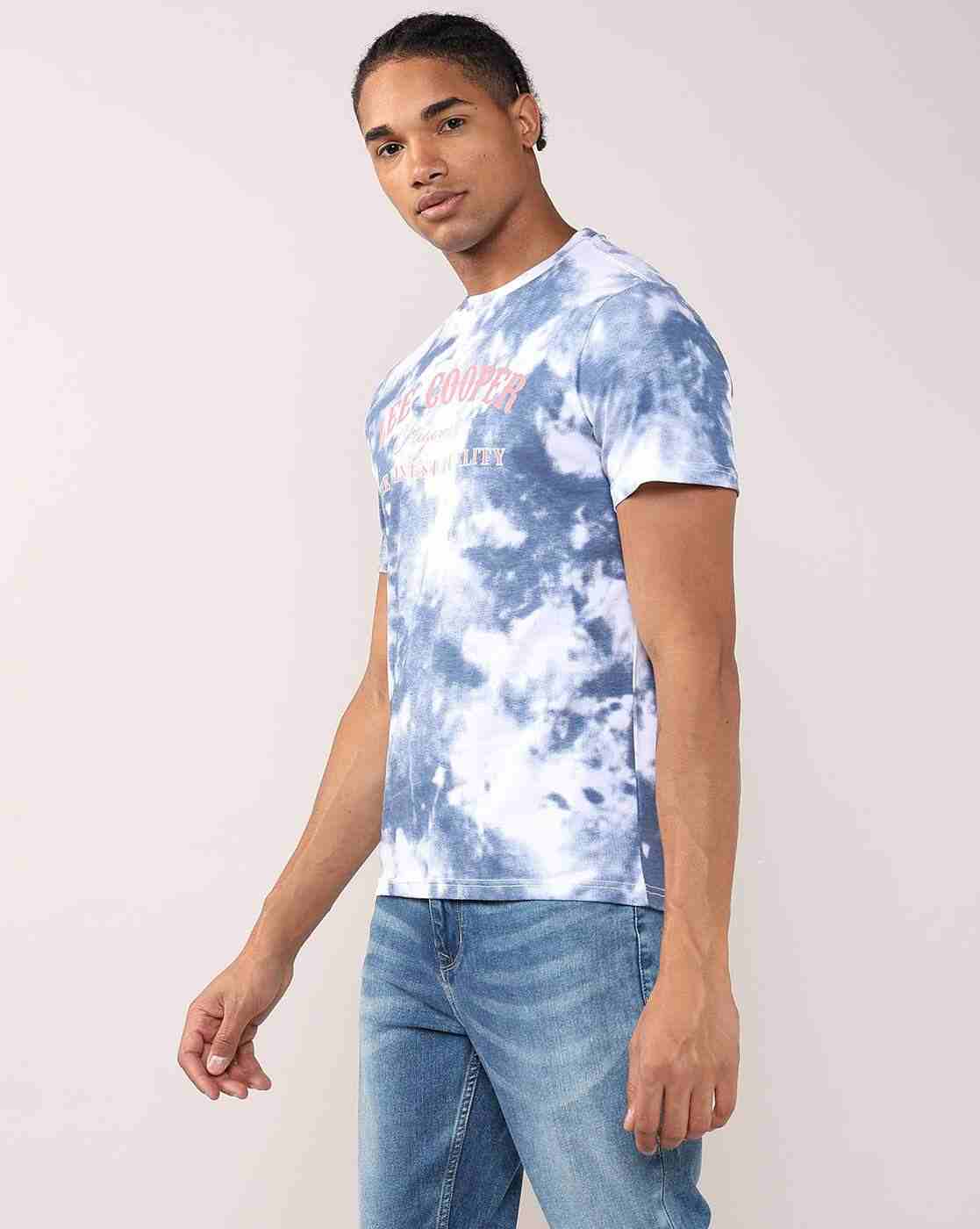Lee Cooper | Men Tie & Dye Relaxed Fit Crew-Neck T-Shirt|1