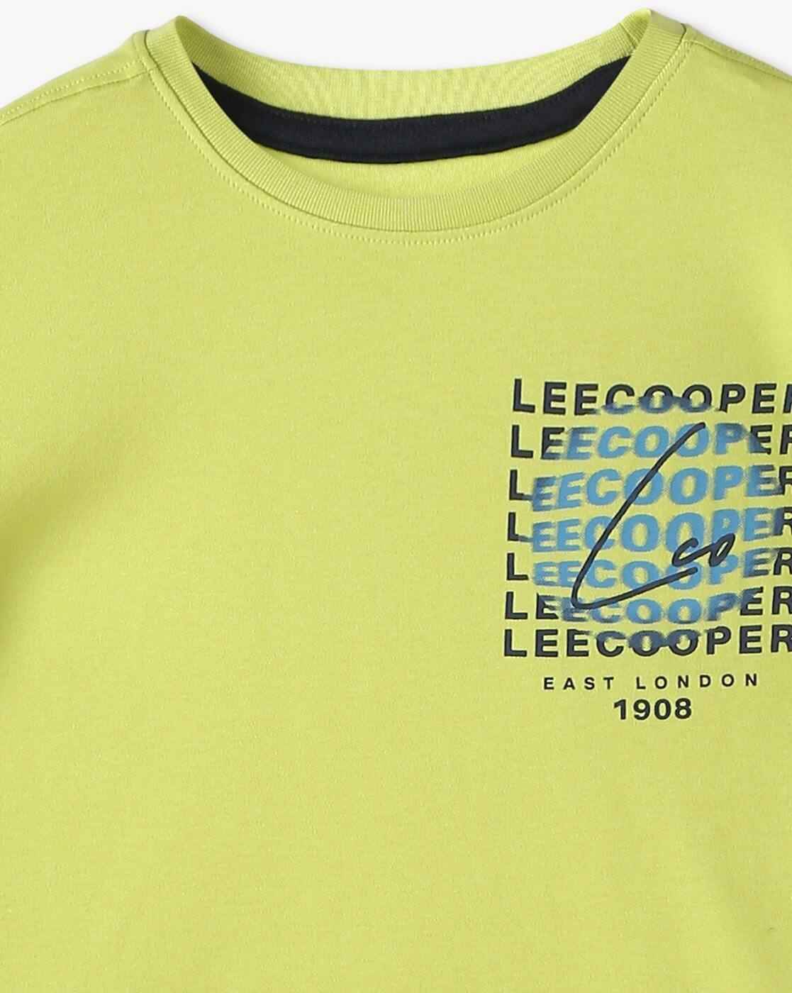 Lee Cooper | Boys Logo Print Regular Fit Crew-Neck T-Shirt|2