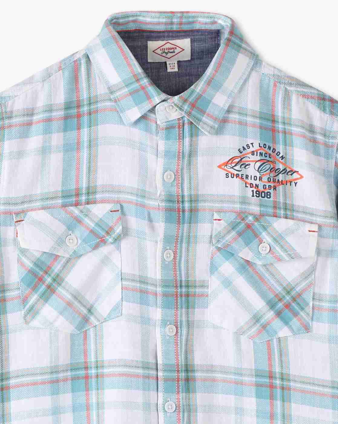 Lee Cooper | Boys Checked Slim Fit Shirt|2