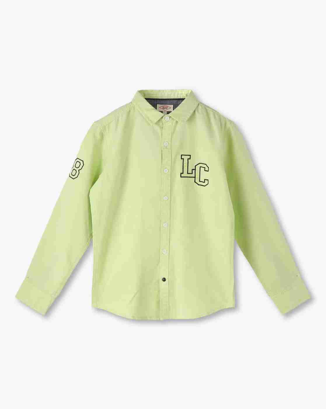 Lee Cooper | Boys Embroidered Typographic Slim Fit Shirt|0
