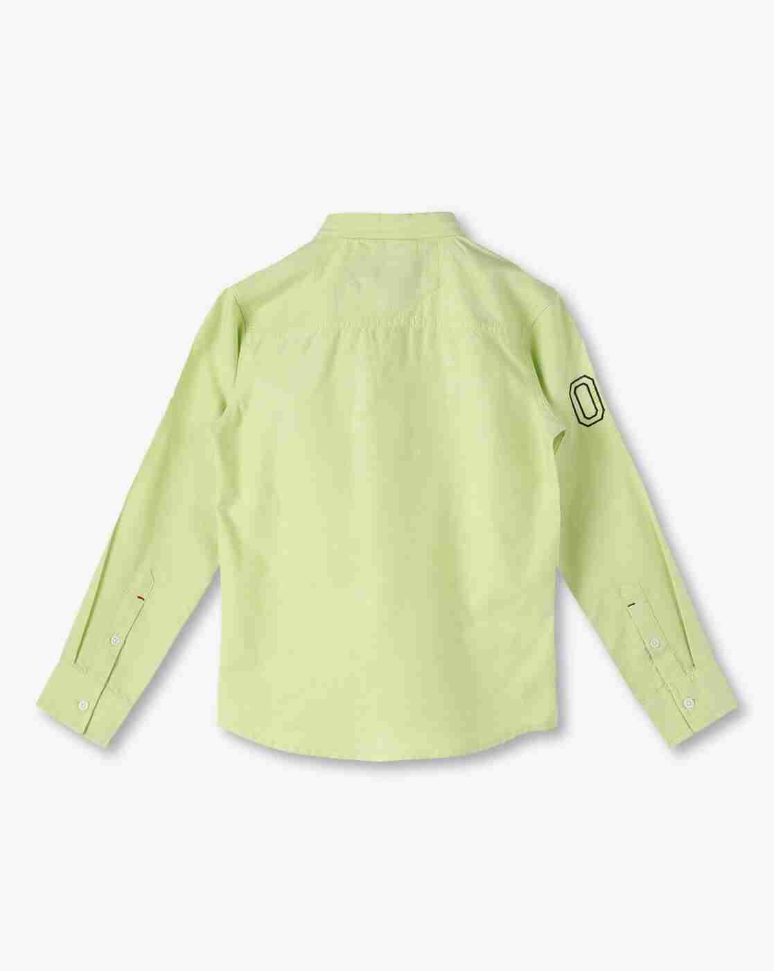 Lee Cooper | Boys Embroidered Typographic Slim Fit Shirt|1