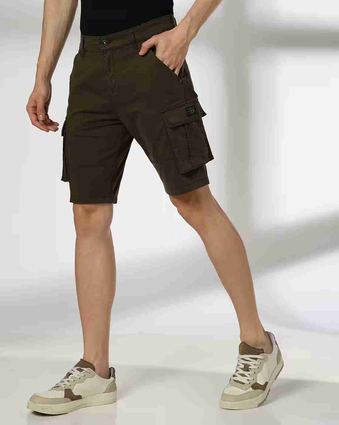 Men Regular Fit Cargo Shorts