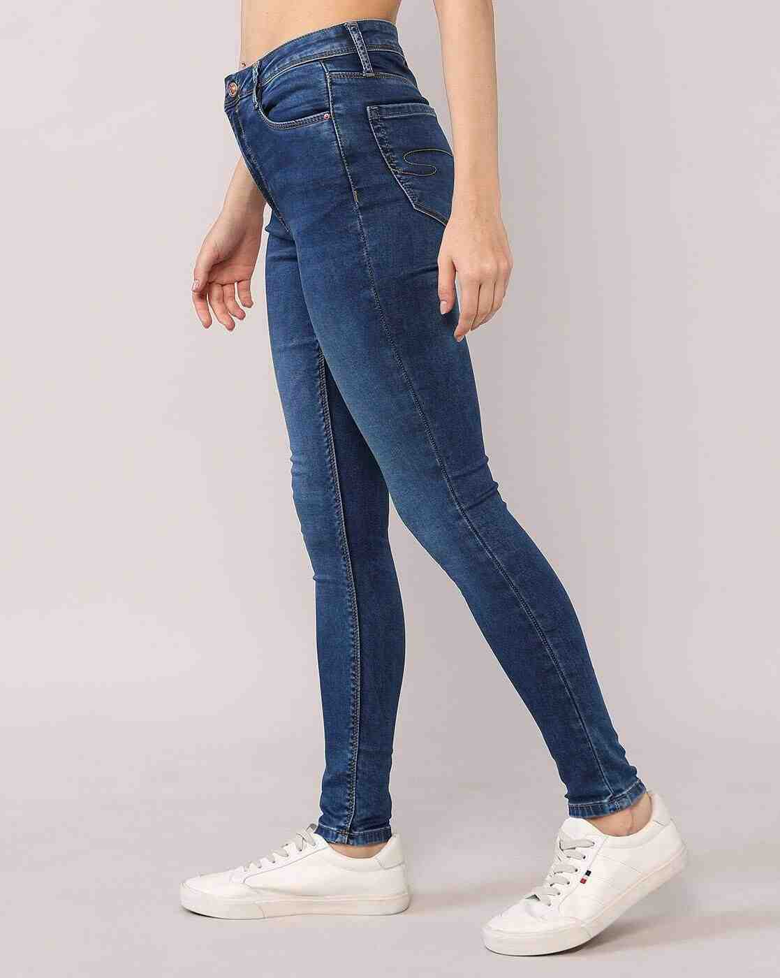 Lee Cooper | Women Mid-Wash High-Rise Skinny Fit Jeans|1