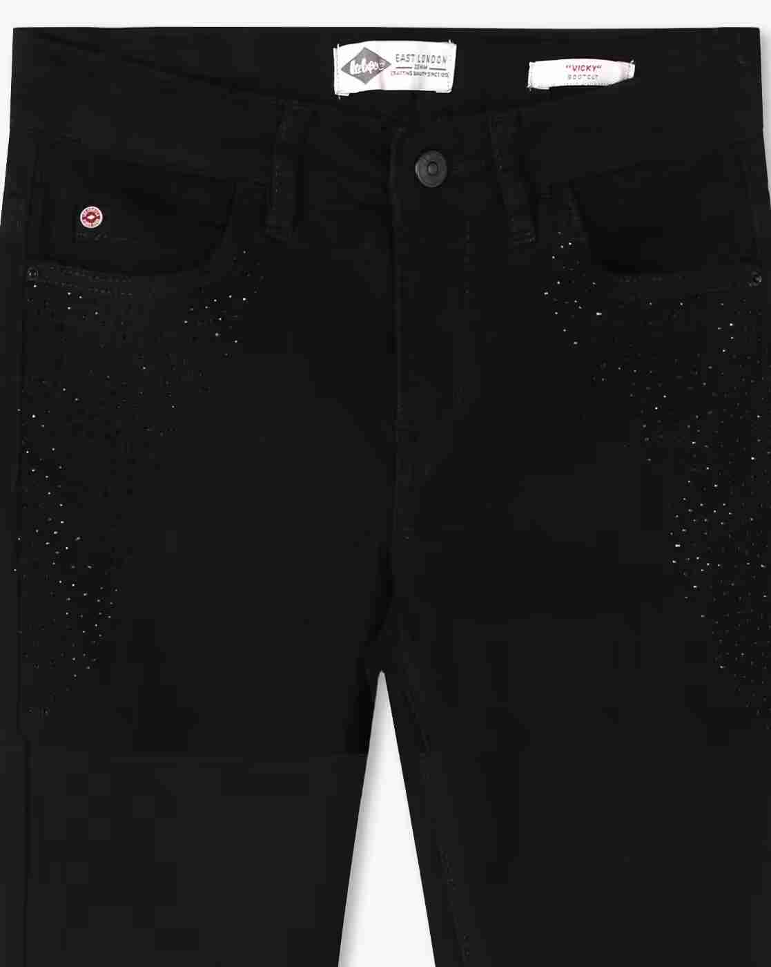 Lee Cooper | Girls Rhinestone Embellished Bootcut Jeans|2