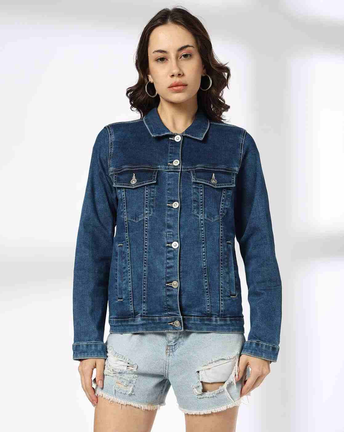 Lee Cooper | Women Regular Fit Denim Jacket|1