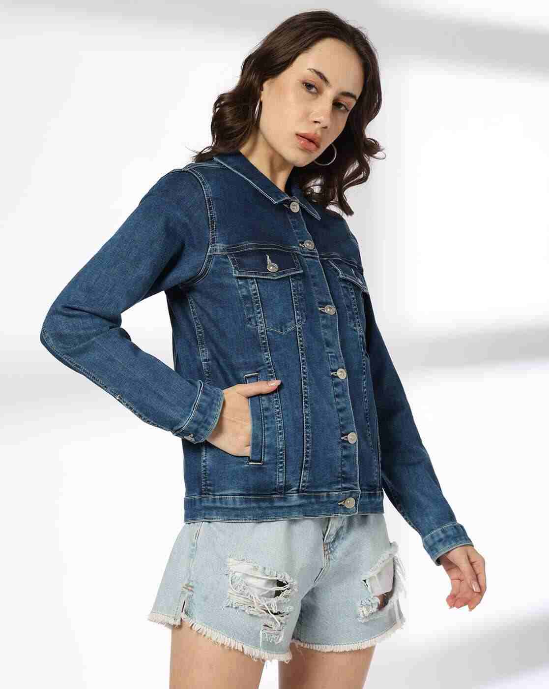 Lee Cooper | Women Regular Fit Denim Jacket|2