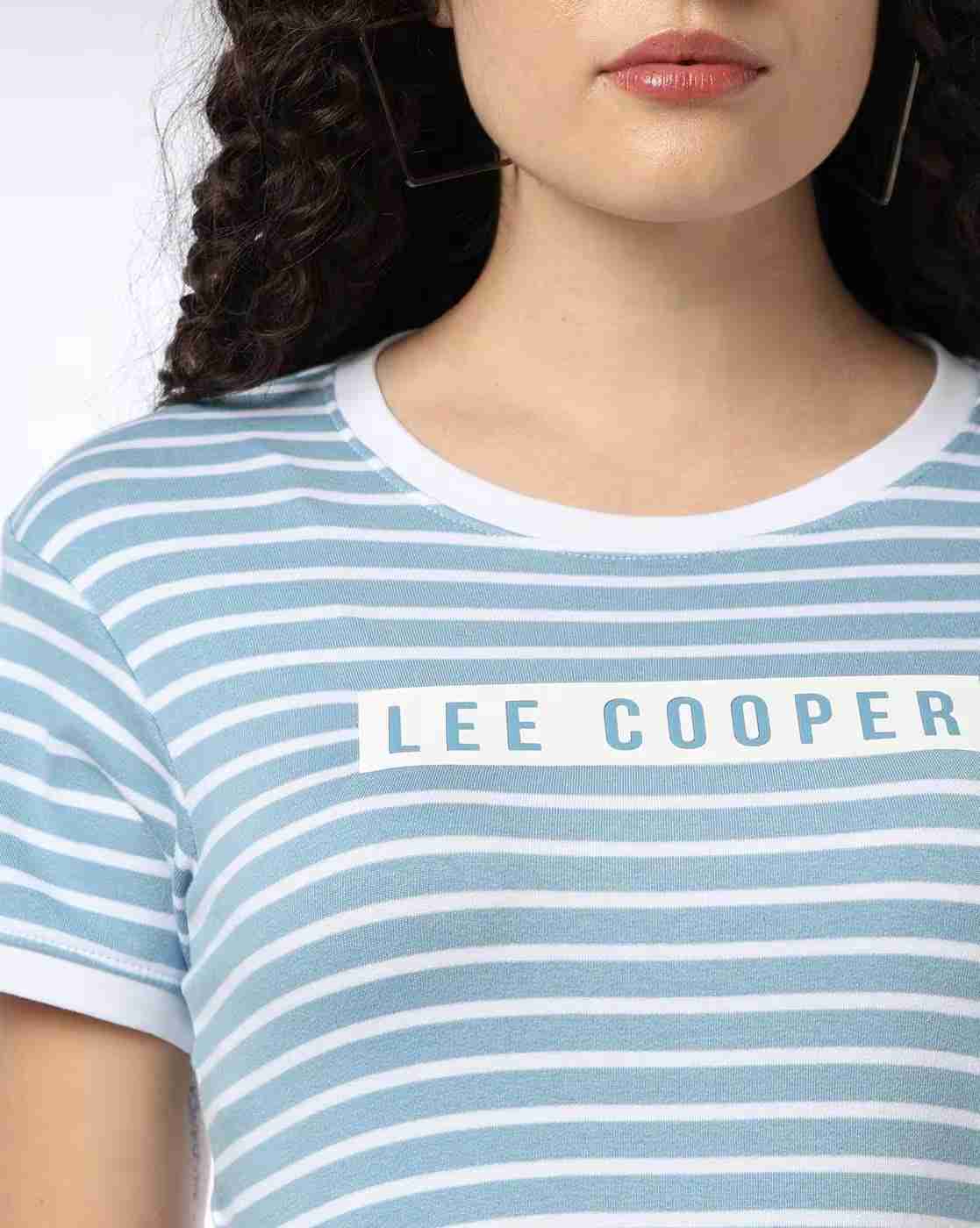 Lee Cooper | Women Striped Regular Fit Crew-Neck T-Shirt|4