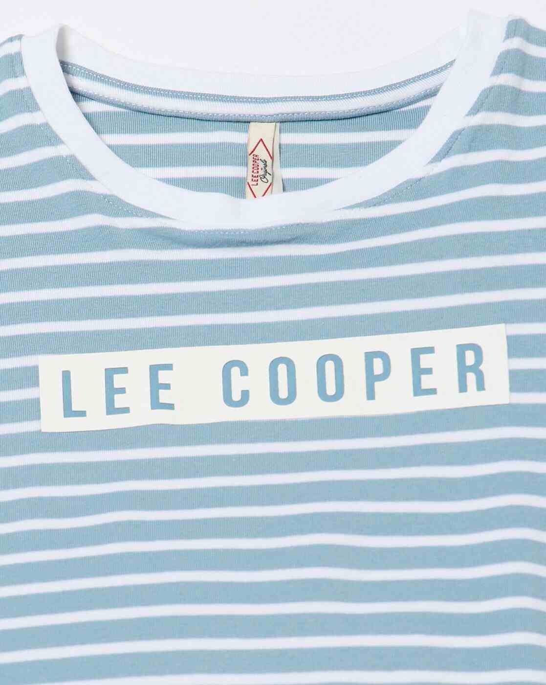 Lee Cooper | Women Striped Regular Fit Crew-Neck T-Shirt|5