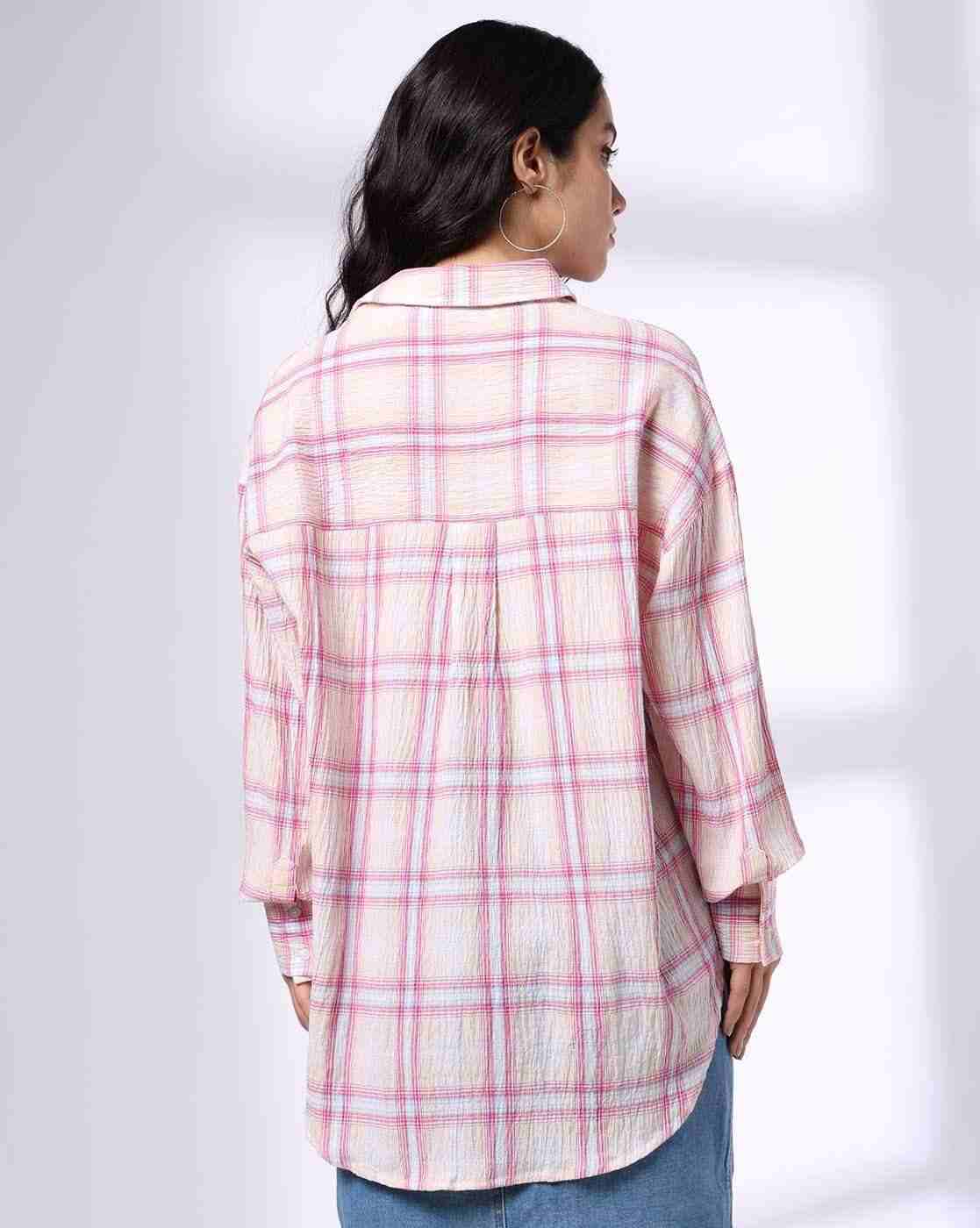 Lee Cooper | Women Plaid Check Oversized Shirt|3