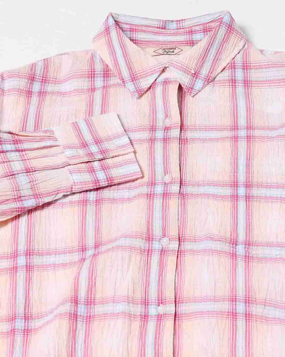Lee Cooper | Women Plaid Check Oversized Shirt|5