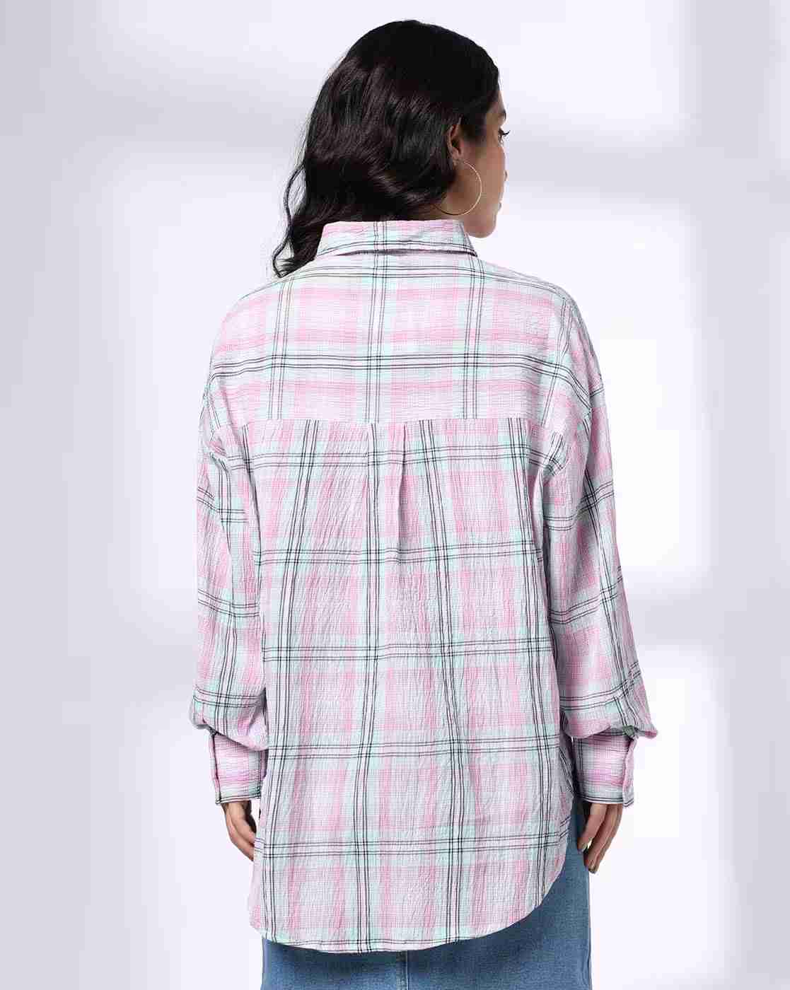 Lee Cooper | Women Checked Oversized Fit Shirt|3