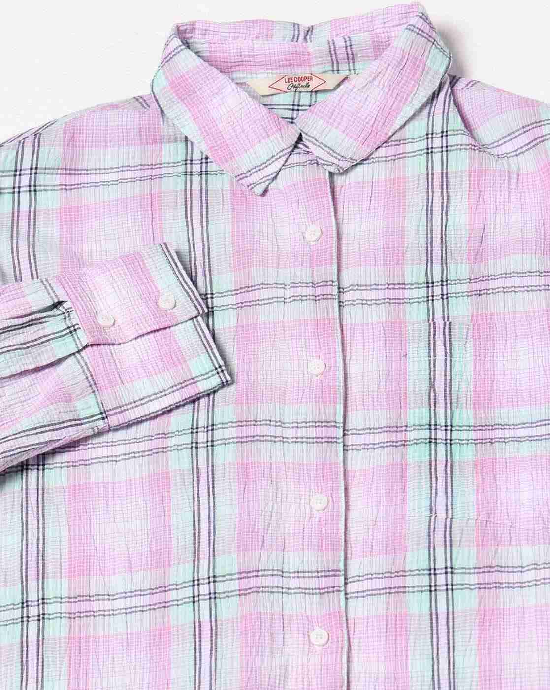 Lee Cooper | Women Checked Oversized Fit Shirt|5