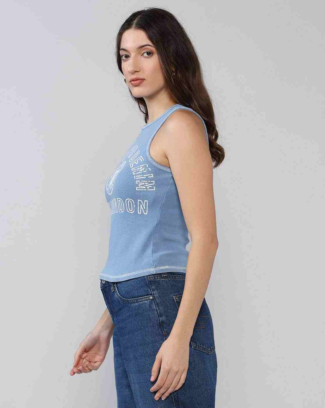 Lee Cooper | Ribbed tank tee, blue, s|1