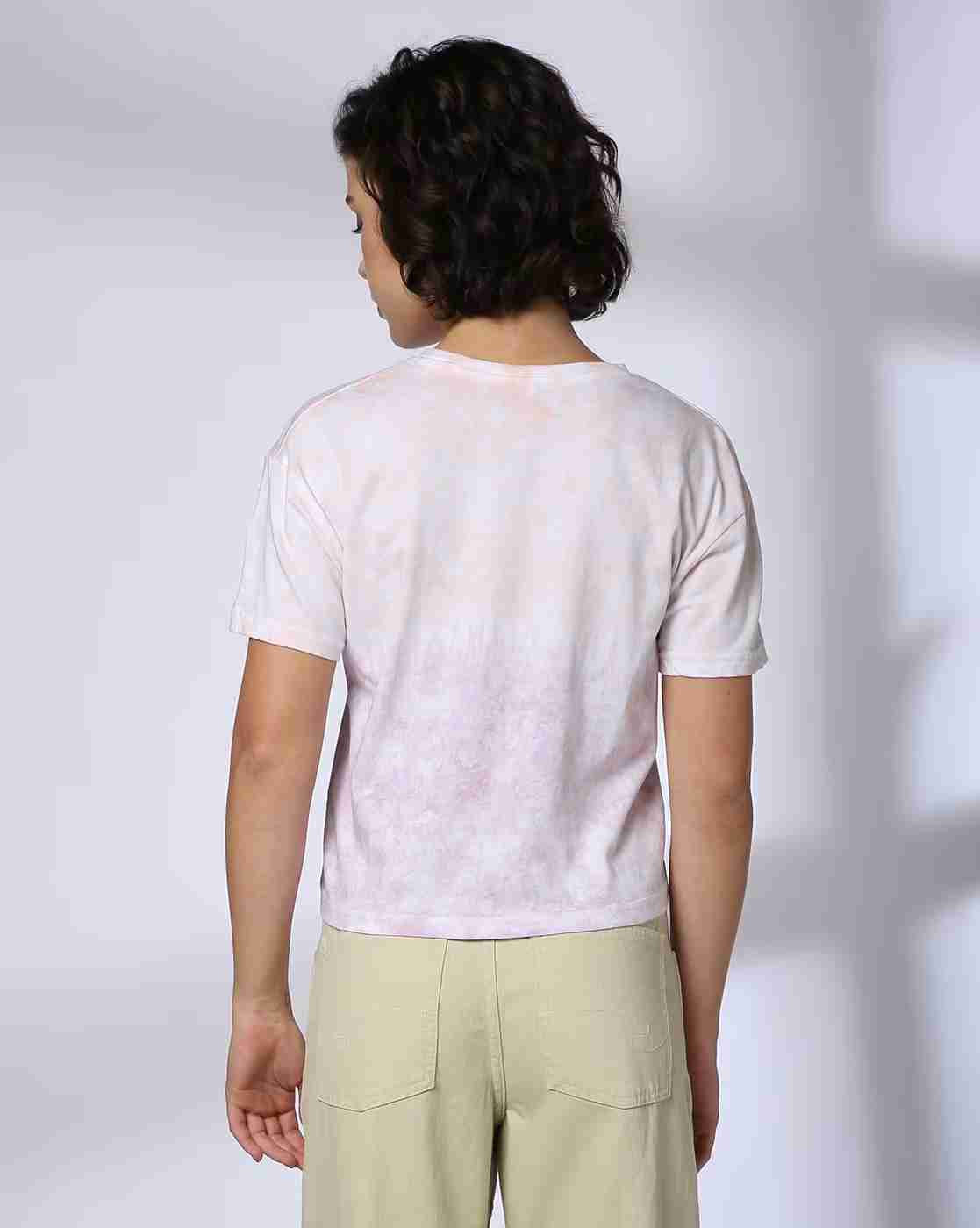 Lee Cooper | Women Tie & Dye Boxy Fit Round-Neck T-Shirt|2
