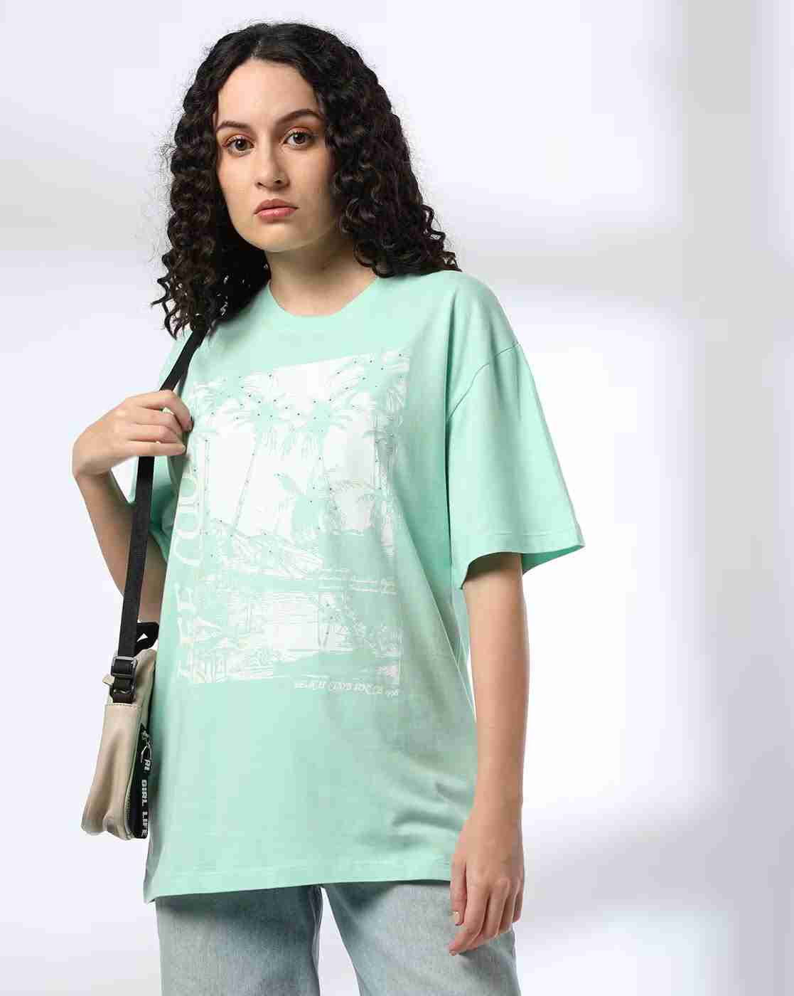 Lee Cooper | Women Graphic Print Regular Fit Crew-Neck T-Shirt|0