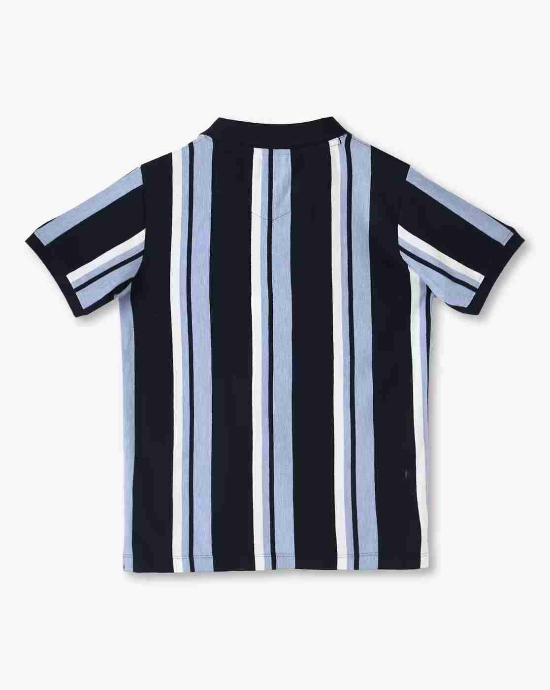 Lee Cooper | Boys Striped Regular Fit V-Neck T-Shirt|1