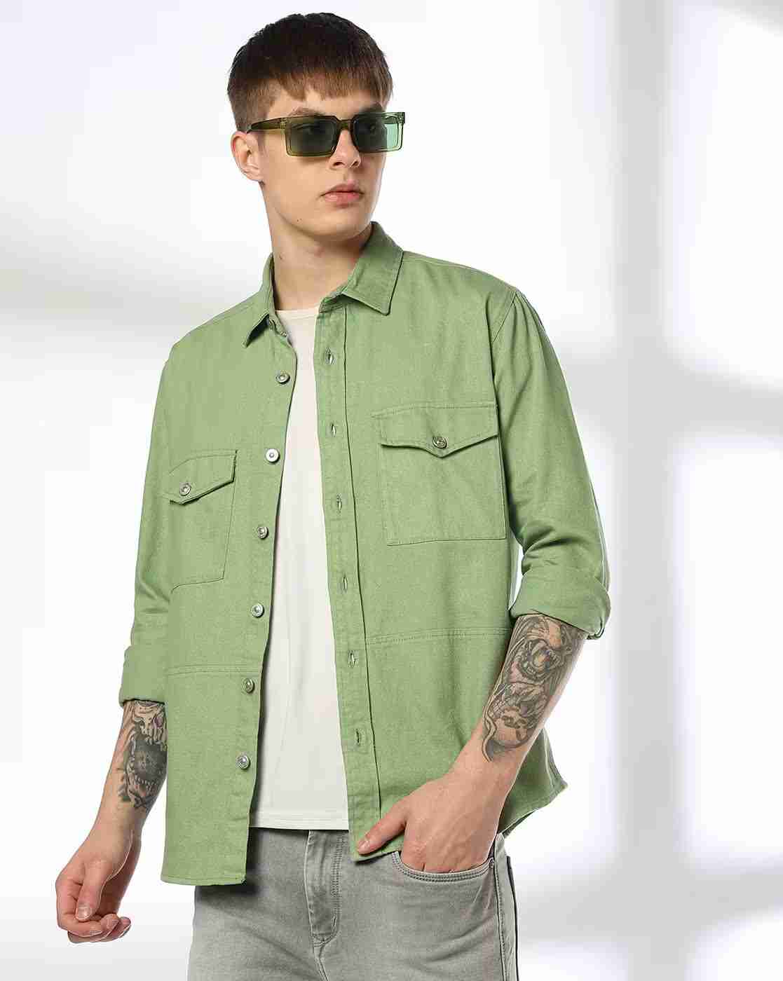 Lee Cooper | Men Oversized Shirt with Flap Pockets|0