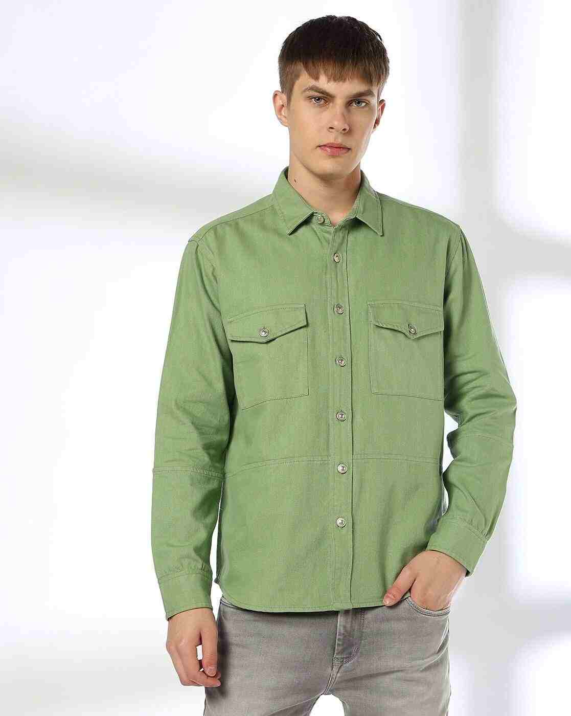 Lee Cooper | Men Oversized Shirt with Flap Pockets|1