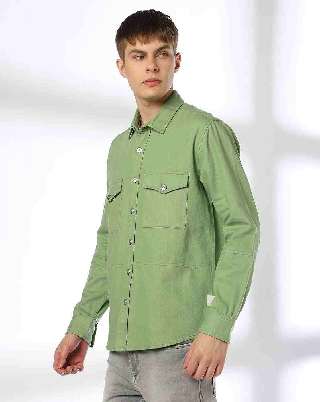 Lee Cooper | Men Oversized Shirt with Flap Pockets|2