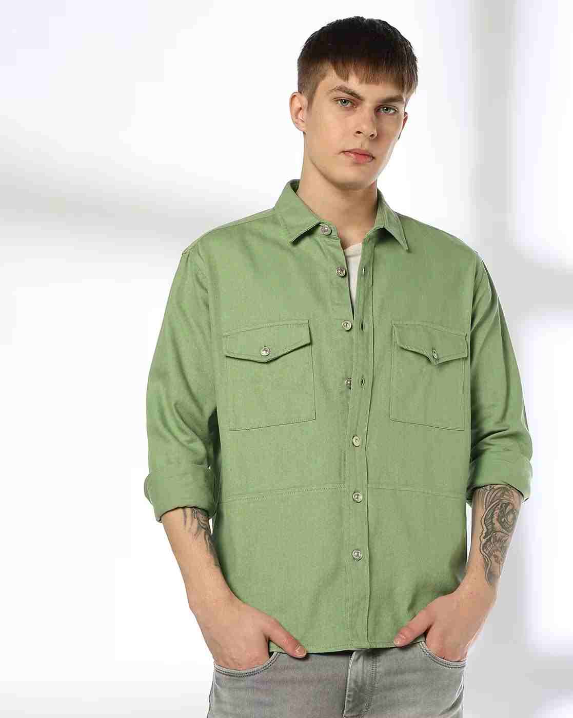 Lee Cooper | Men Oversized Shirt with Flap Pockets|4