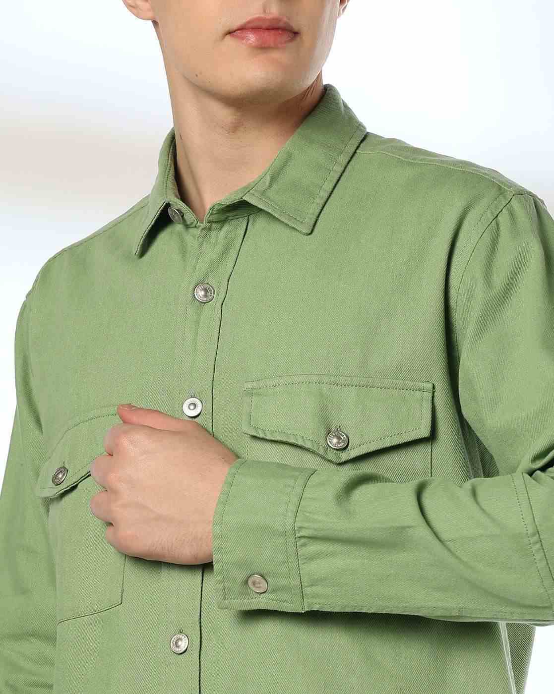 Lee Cooper | Men Oversized Shirt with Flap Pockets|5