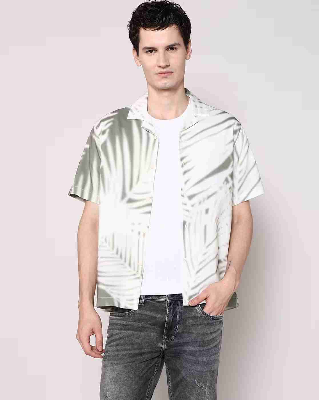 Lee Cooper | Men Leaf Print Regular Fit Shirt|0