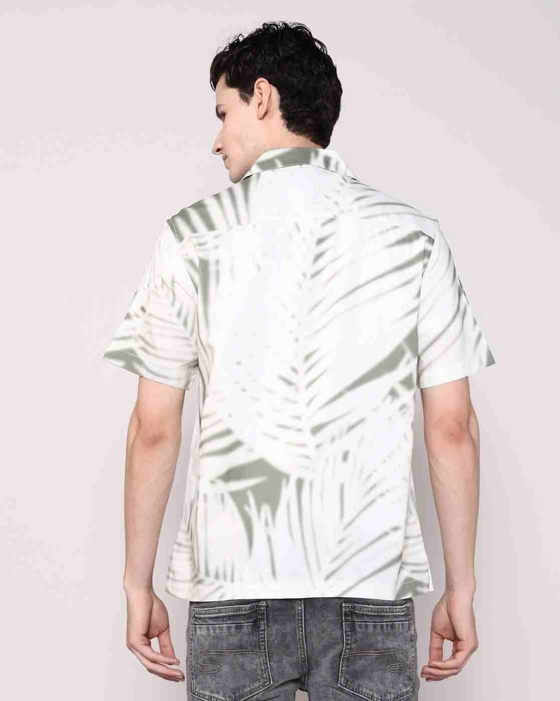 Lee Cooper | Men Leaf Print Regular Fit Shirt|2