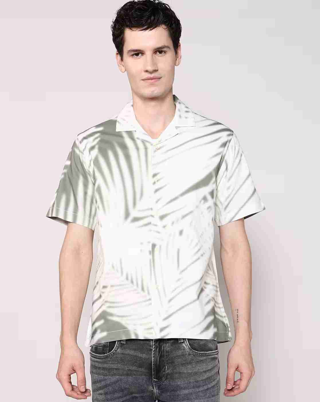 Lee Cooper | Men Leaf Print Regular Fit Shirt|3