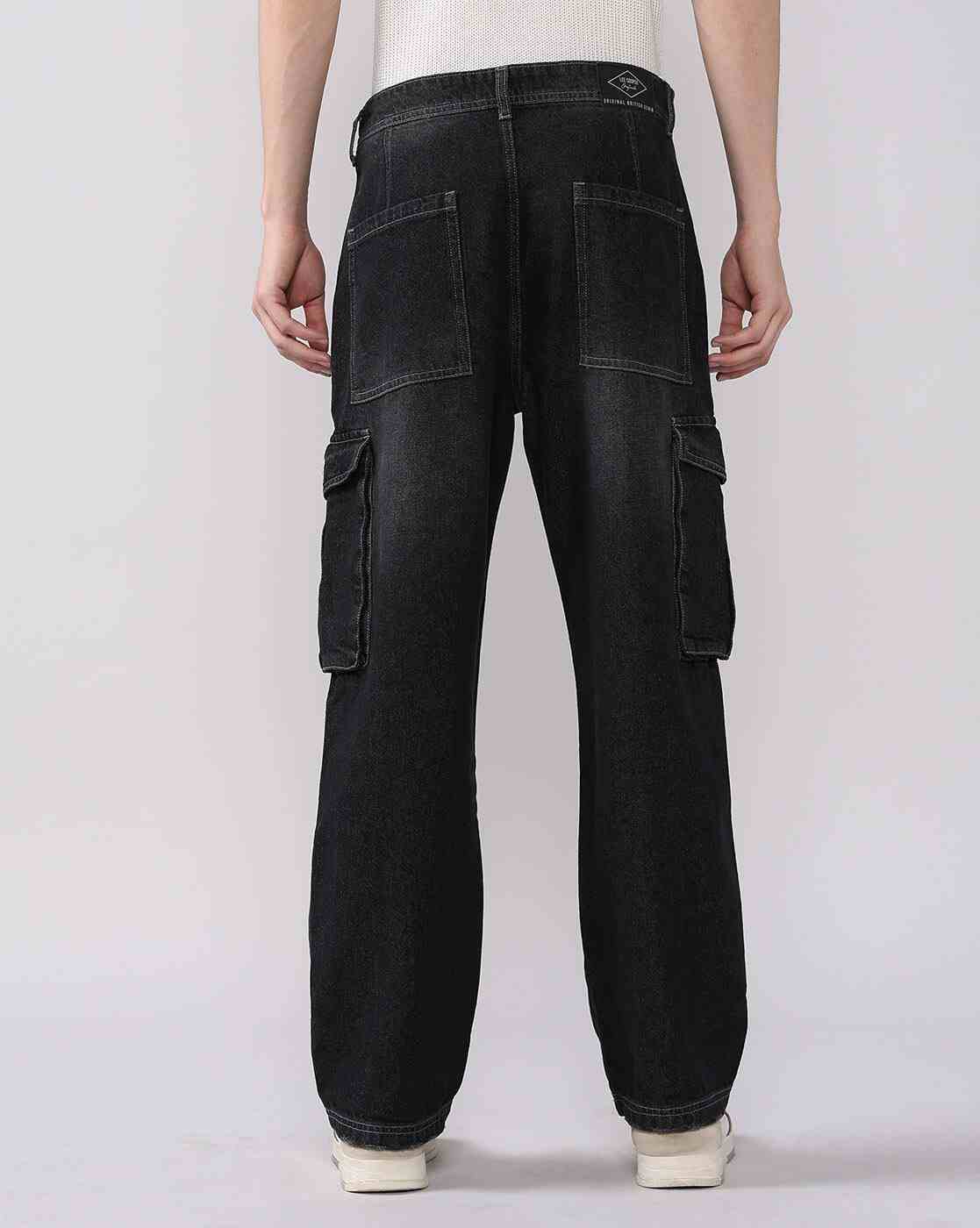 Men Relaxed Fit Cotton Cargo Pants